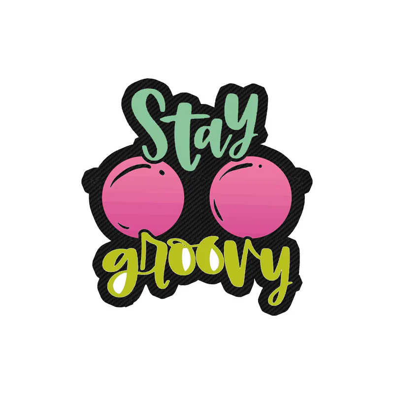 Stay Groovy Carbon Fiber Vinyl Decal - Custom Size