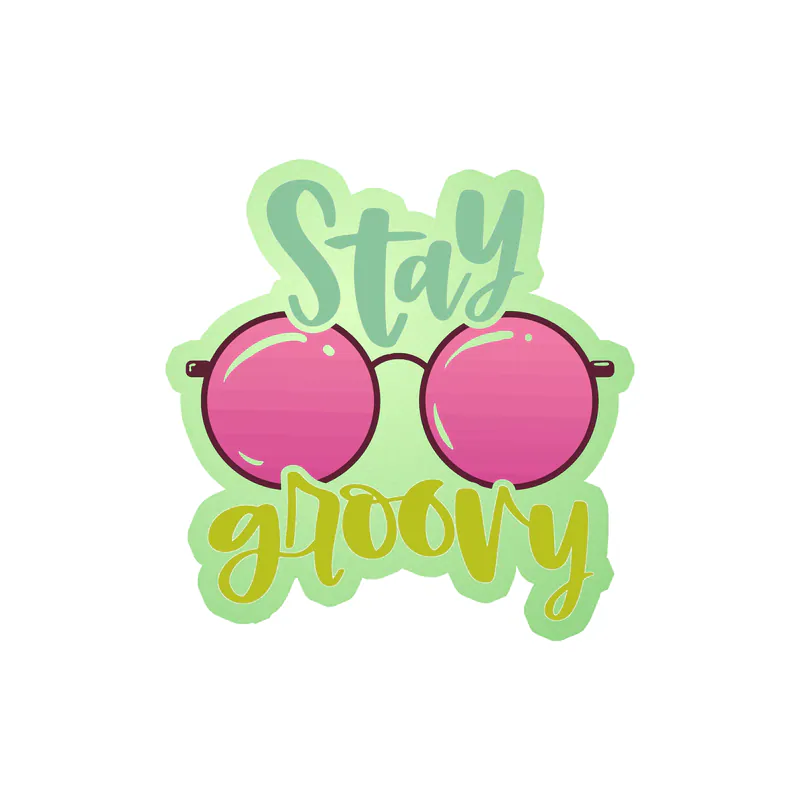 Stay Groovy Glow in the Dark Vinyl Decal - Custom Size