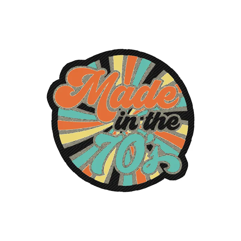 Made in the 70s Carbon Fiber Vinyl Decal - Custom Size