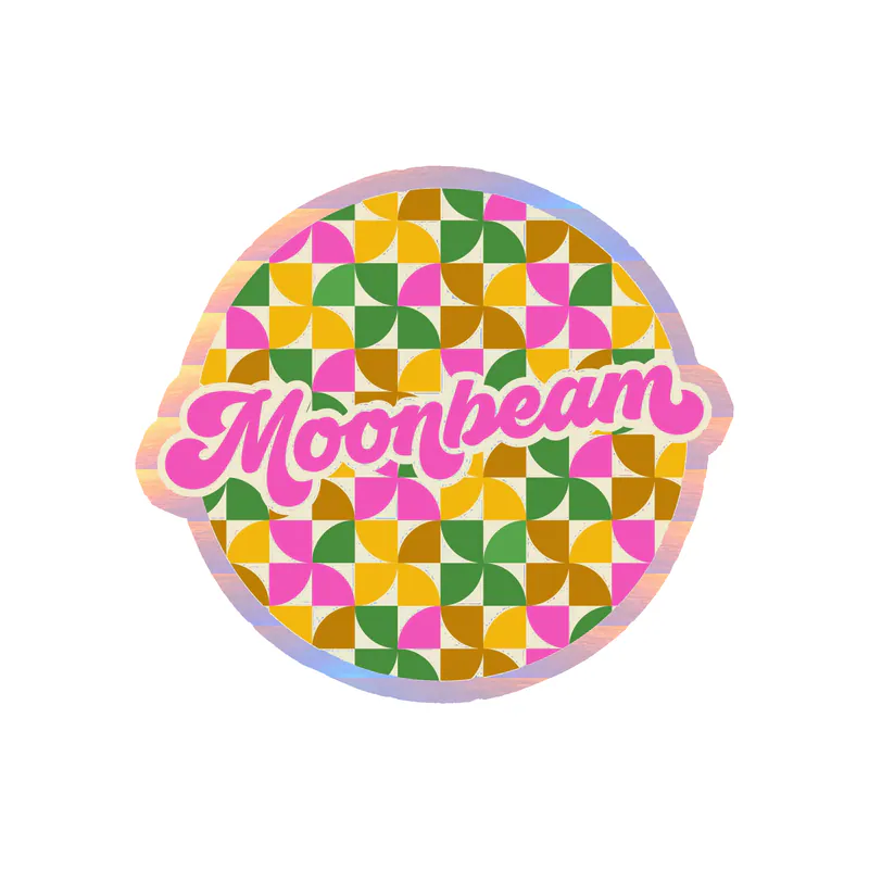 Moonbeam Holographic Vinyl Decal - Custom Size