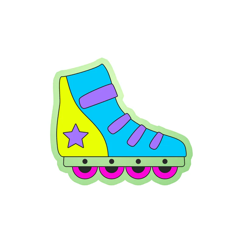 Skates Glow in the Dark Vinyl Decal - Custom Size