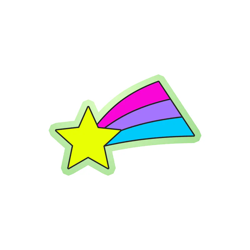 Star Glow in the Dark Vinyl Decal - Custom Size