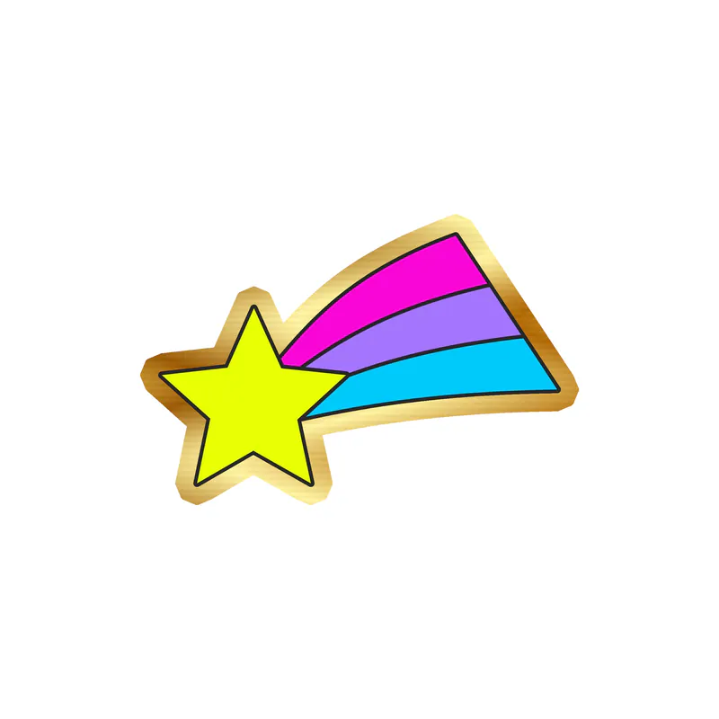 Star Gold Chrome Vinyl Decal - Custom Size