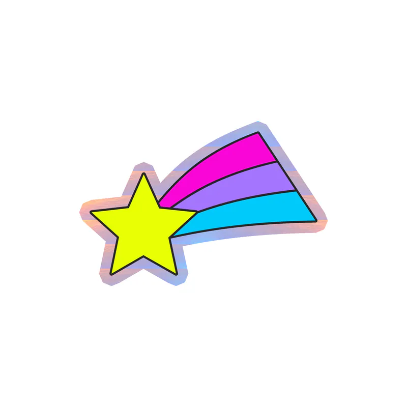 Star Holographic Vinyl Decal - Custom Size