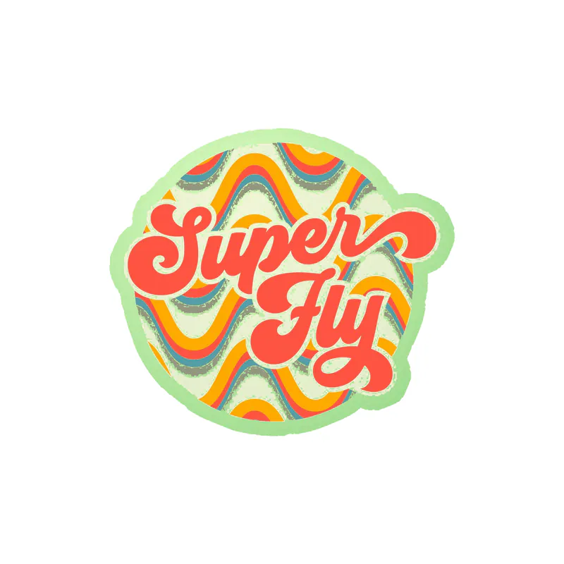 Super Fly Glow in the Dark Vinyl Decal - Custom Size