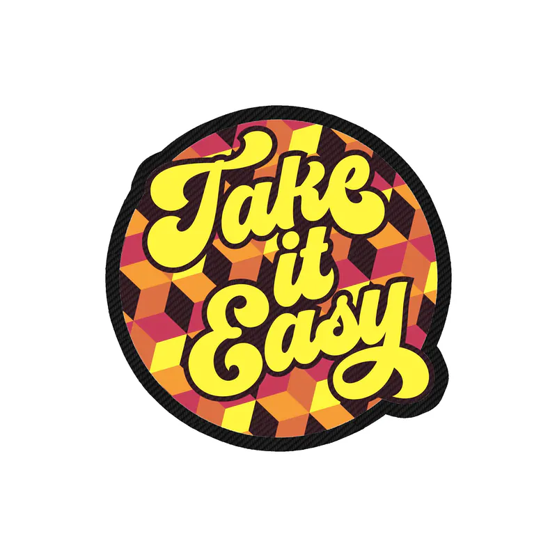 Take it Easy Carbon Fiber Vinyl Decal - Custom Size