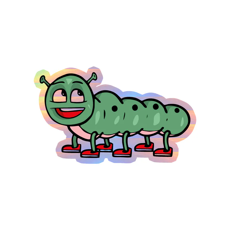 Bug Holographic Vinyl Decal - Custom Size