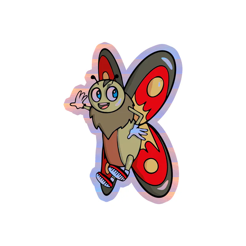Bug Holographic Vinyl Decal - Custom Size