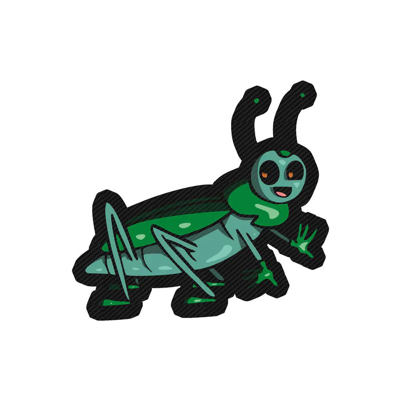 Bug Carbon Fiber Vinyl Decal - Custom Size