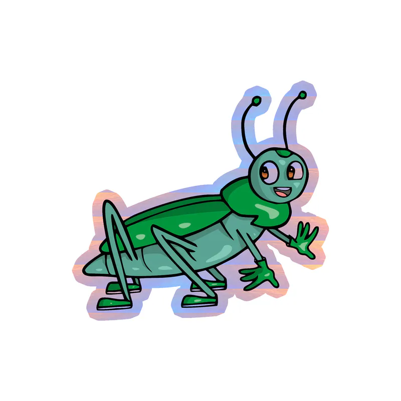 Bug Holographic Vinyl Decal - Custom Size
