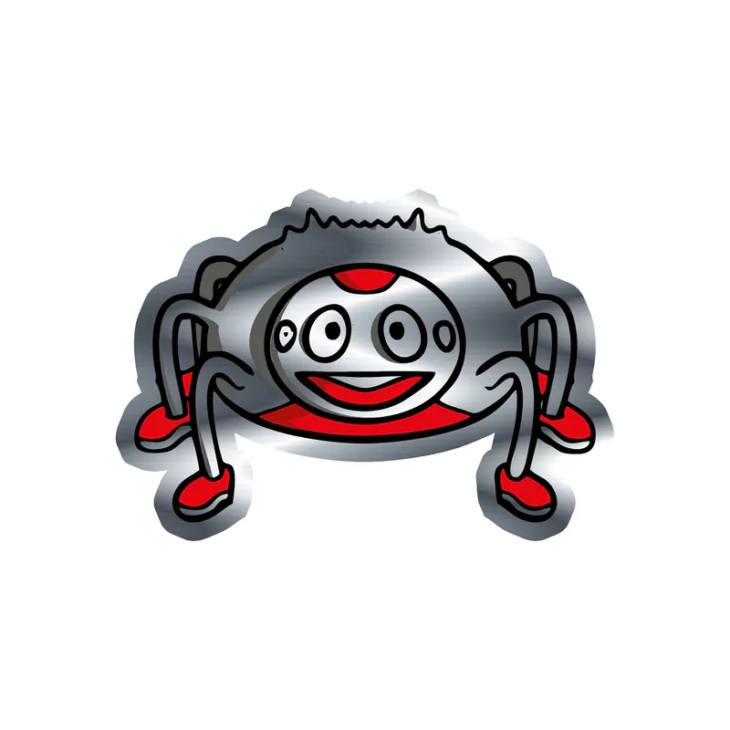 Bug Silver Chrome Vinyl Decal - Custom Size
