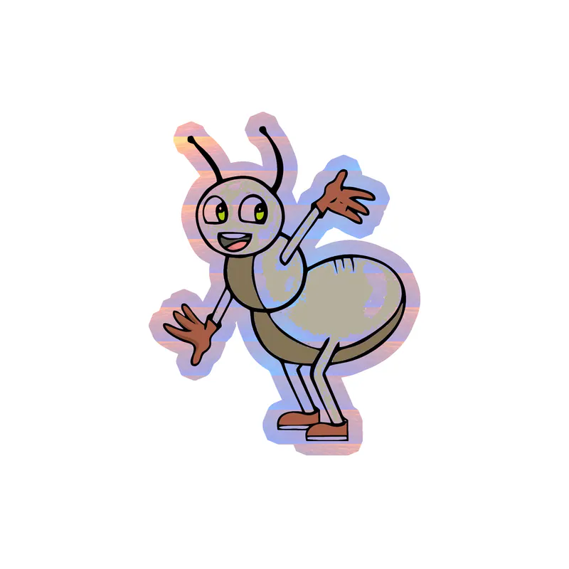 Bug Holographic Vinyl Decal - Custom Size