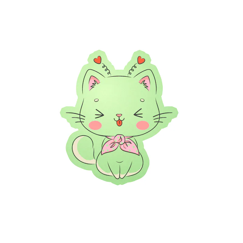 Cat Glow in the Dark Vinyl Decal - Custom Size