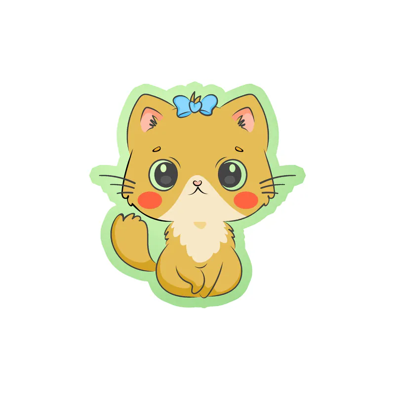 Cat Glow in the Dark Vinyl Decal - Custom Size