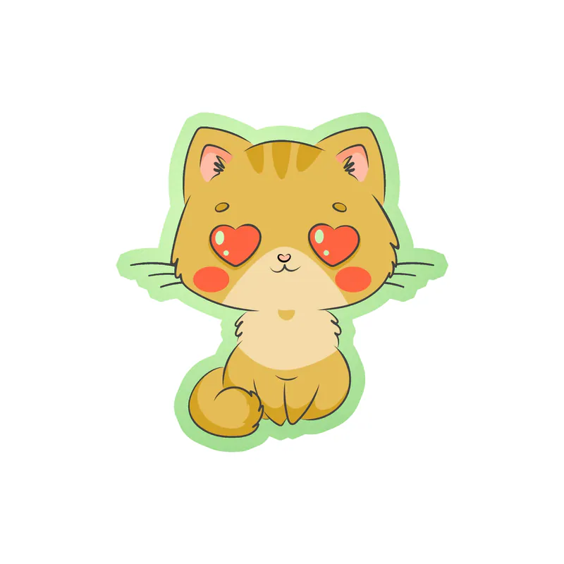 Cat Glow in the Dark Vinyl Decal - Custom Size