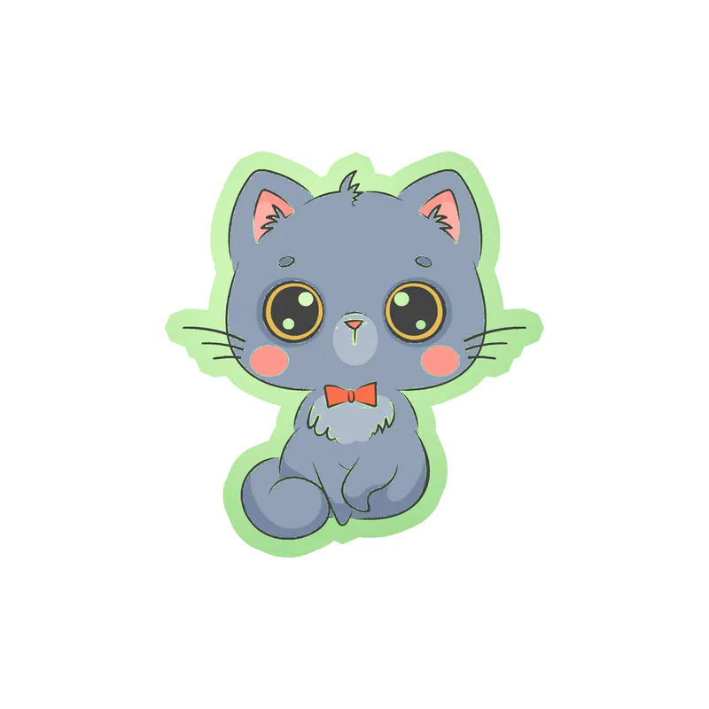 Cat Glow in the Dark Vinyl Decal - Custom Size