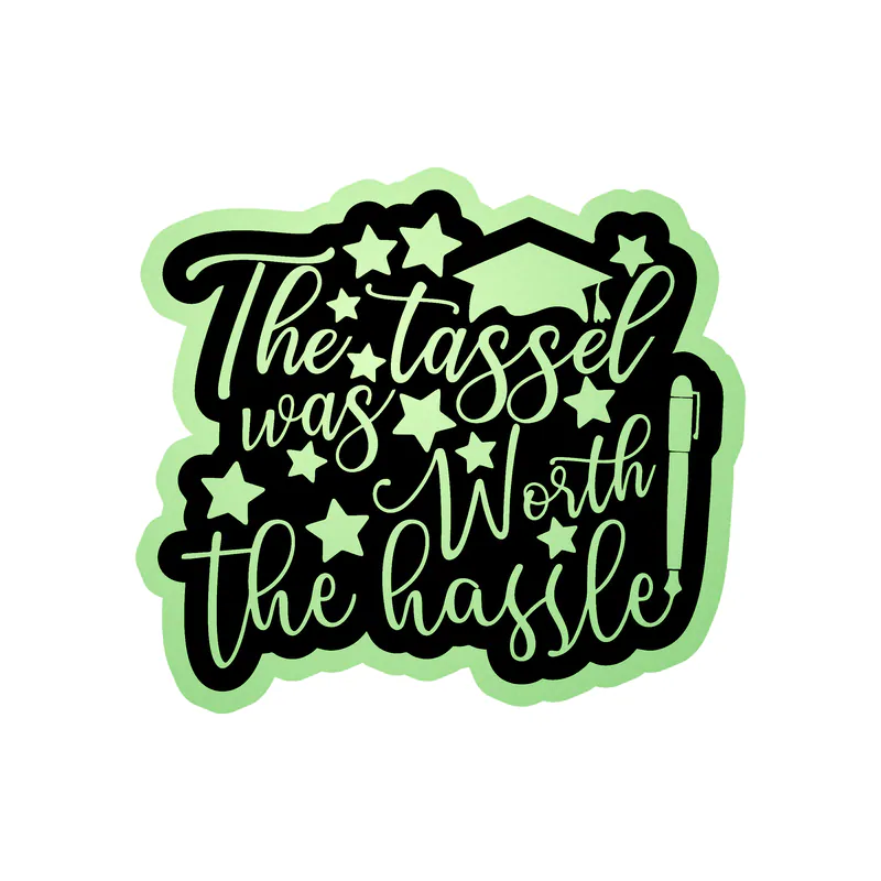 Graduation Glow in the Dark Vinyl Decal - Custom Size