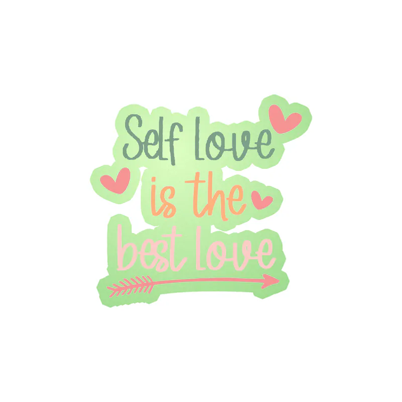 Self Love Glow in the Dark Vinyl Decal - Custom Size