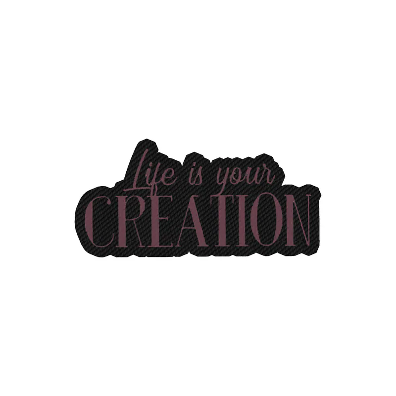 Life is Your Creation Full of Opportunities Carbon Fiber Vinyl Decal - Custom Size