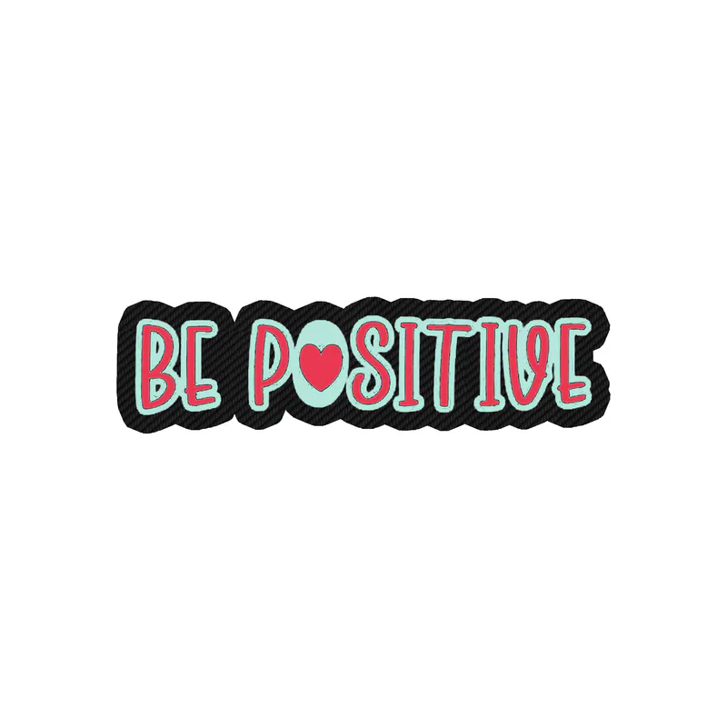 Be Positive Carbon Fiber Vinyl Decal - Custom Size