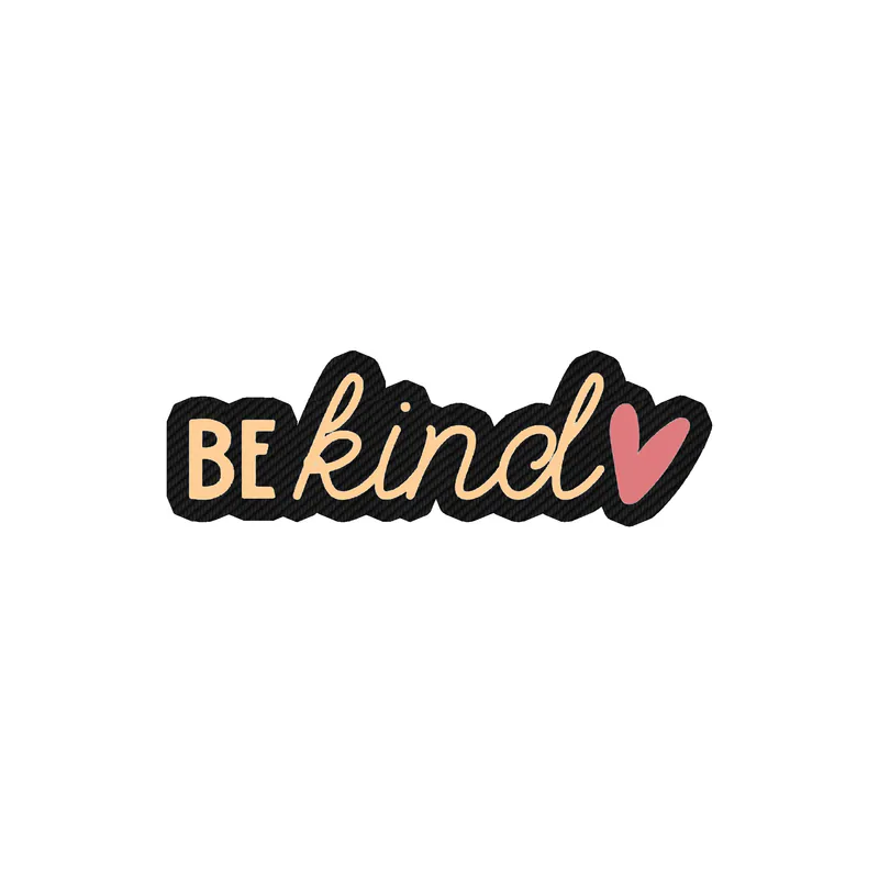 Be Kind Carbon Fiber Vinyl Decal - Custom Size