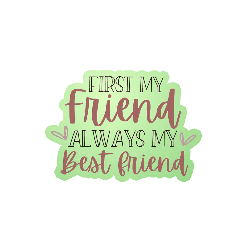 Bestfriend Glow in the Dark Vinyl Decal - Custom Size