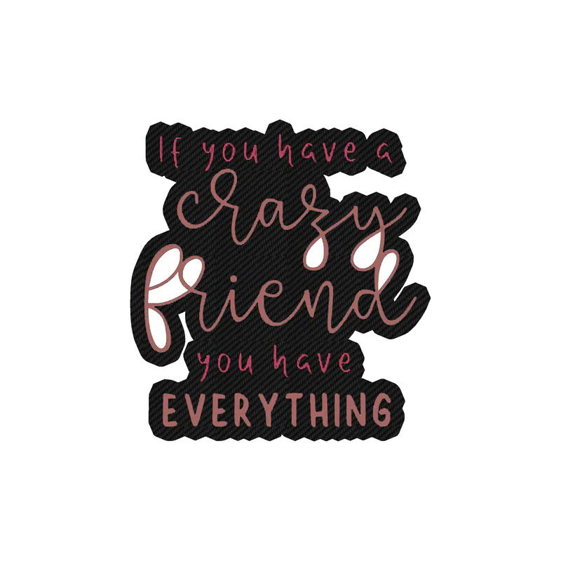 Crazy Friend Carbon Fiber Vinyl Decal - Custom Size