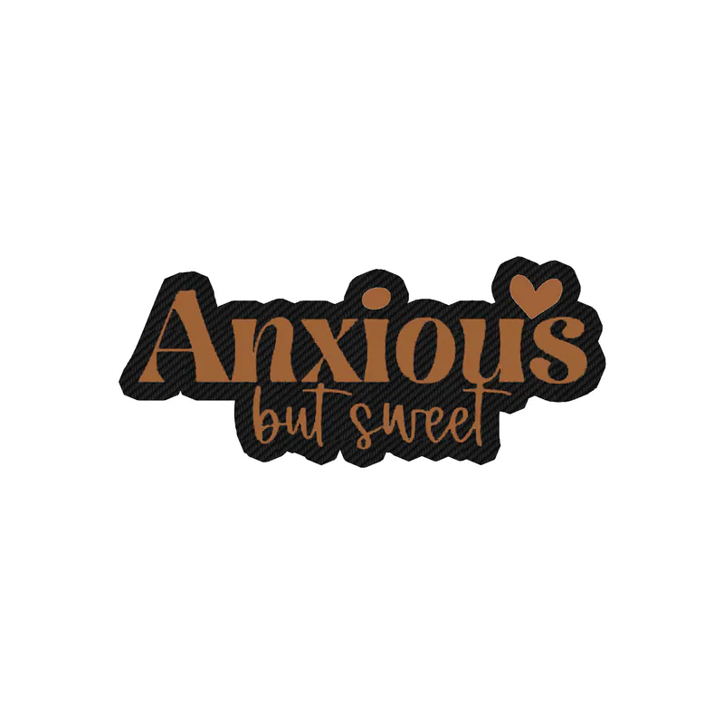 Anxious But Sweet Carbon Fiber Vinyl Decal - Custom Size