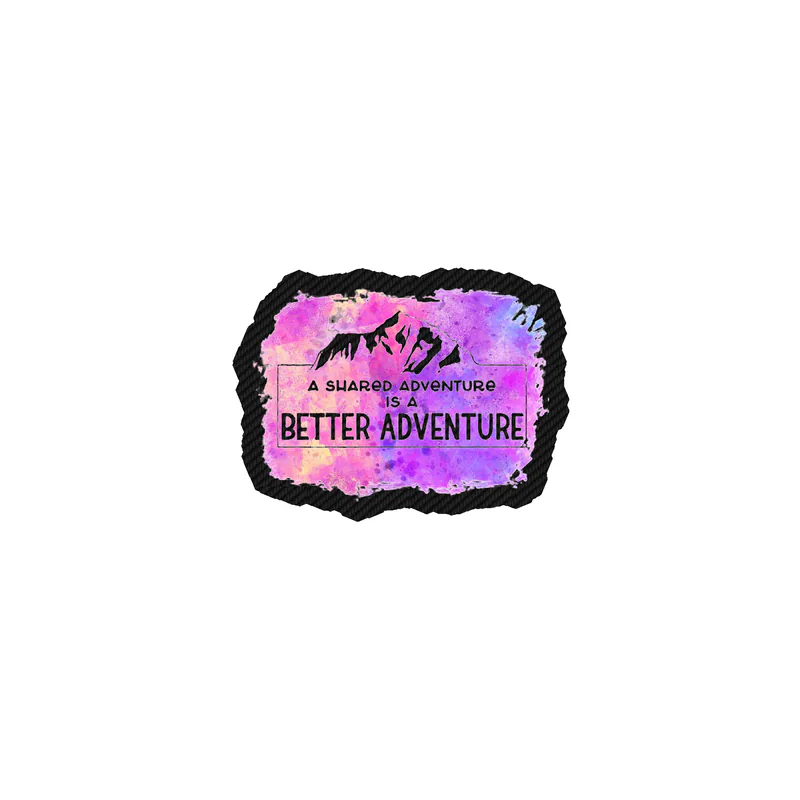 A Shared Adventure is a Better Adventure Fun Carbon Fiber Vinyl Decal - Custom Size