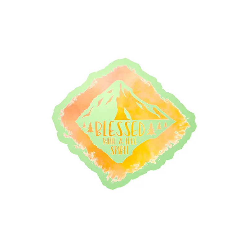 Blessed With a Free Spirit Glow in the Dark Vinyl Decal - Custom Size