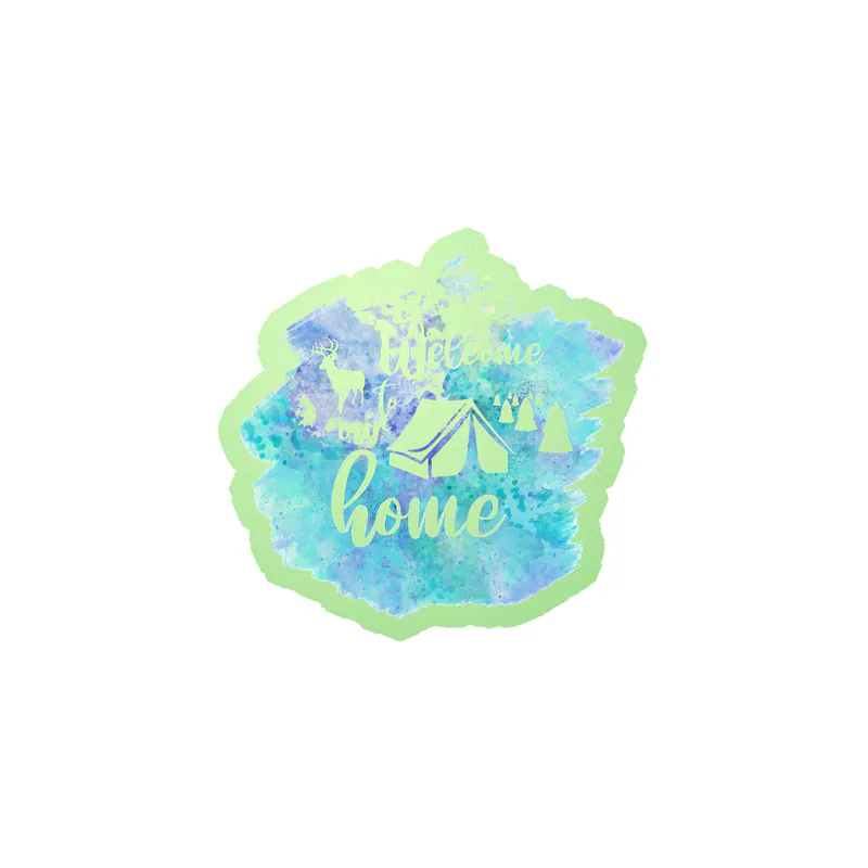 Camping Glow in the Dark Vinyl Decal - Custom Size