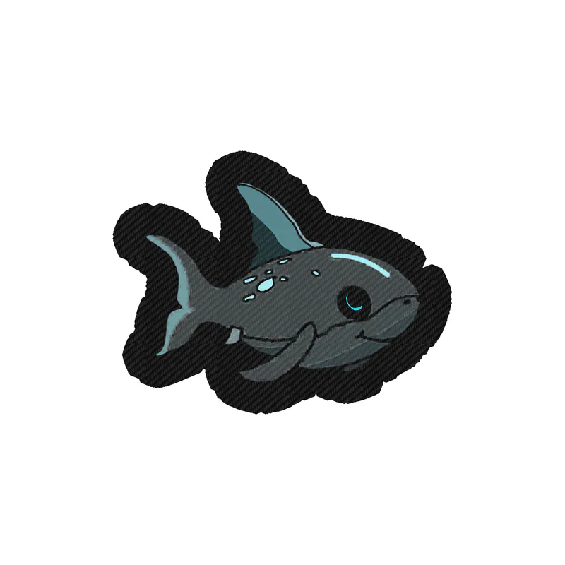 Shark Carbon Fiber Vinyl Sticker - Custom Size