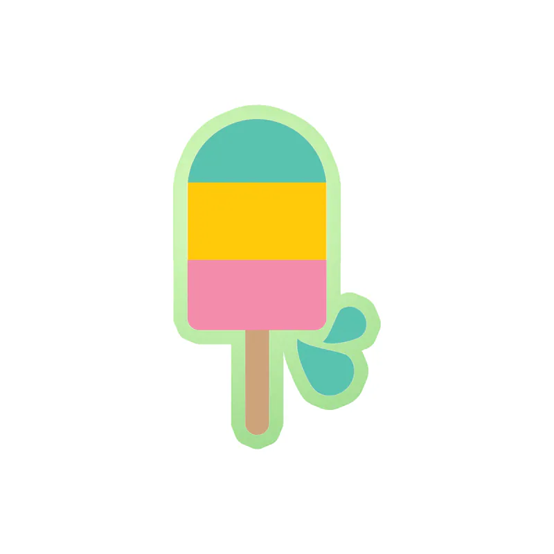 Popsicle Glow in the Dark Vinyl Decal - Custom Size