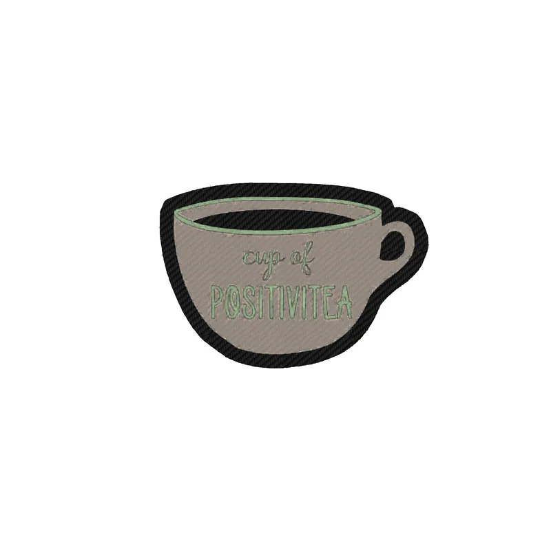 Cup Of Positivitea Carbon Fiber Vinyl Decal - Custom Size