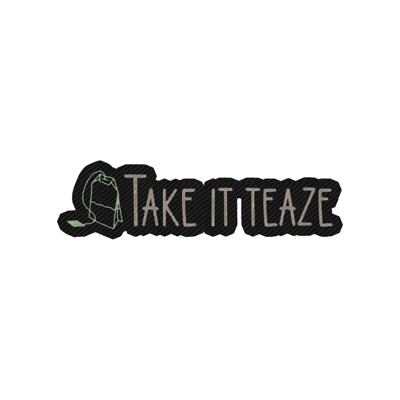 Take It Teaze Carbon Fiber Vinyl Decal - Custom Size