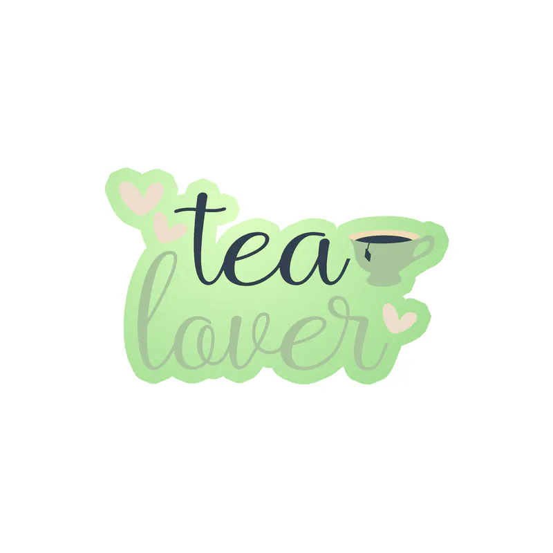 Tea Lover Glow in the Dark Vinyl Decal - Custom Size