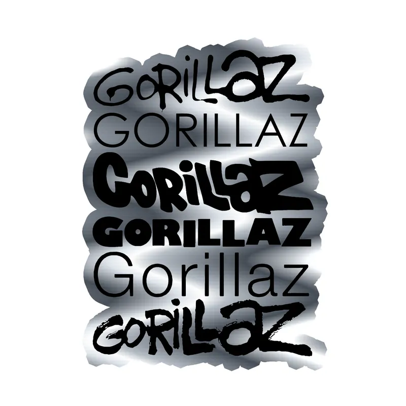 Gorillaz Silver Chrome Vinyl Decal - Custom Size