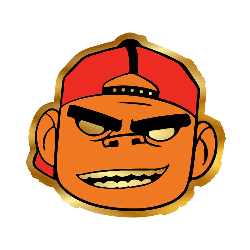 Gorillaz Gold Chrome Vinyl Decal - Custom Size