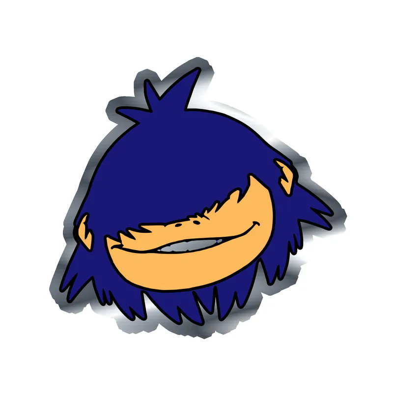 Gorillaz Silver Chrome Vinyl Decal - Custom Size