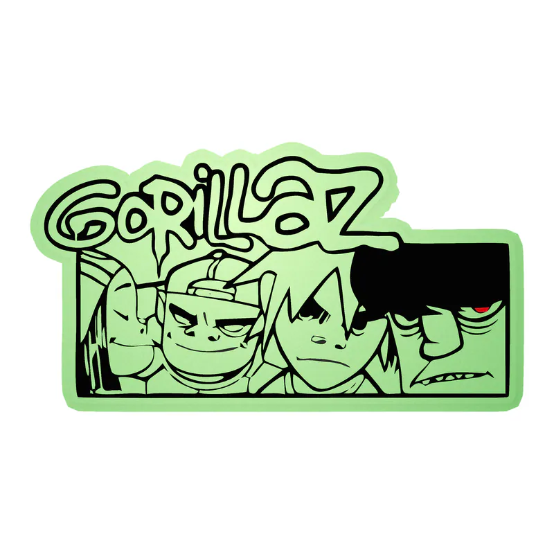 Gorillaz Glow in the Dark Vinyl Decal - Custom Size
