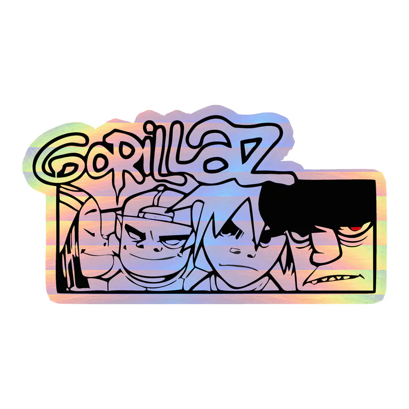 Gorillaz Holographic Vinyl Decal - Custom Size