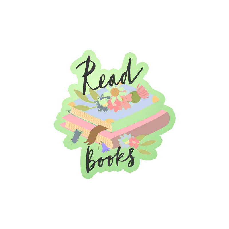 Read Books - Glow in the Dark Vinyl Decal - Custom Size