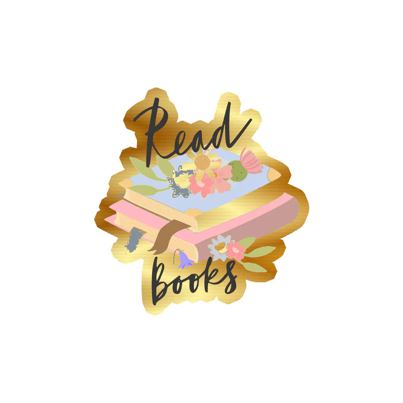 Read Books - Gold Chrome Vinyl Decal - Custom Size