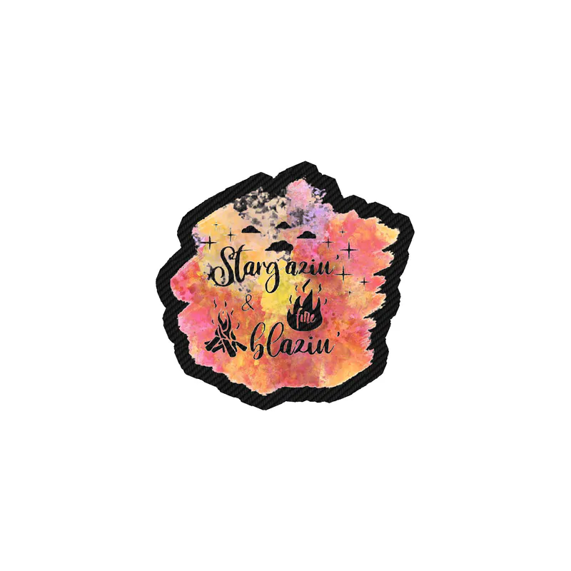 Stargazin' Fire Blazin' Carbon Fiber Vinyl Decal - Custom Size