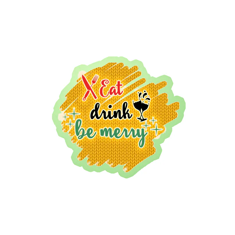 Be Merry Glow in the Dark Vinyl Sticker - Custom Size
