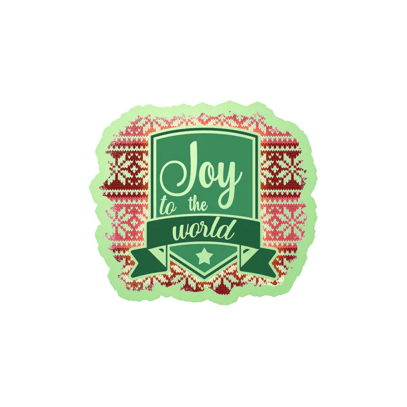 Joy To The World Glow in the Dark Vinyl Sticker - Custom Size