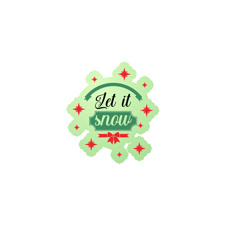 Let It Snow Glow in the Dark Vinyl Sticker - Custom Size