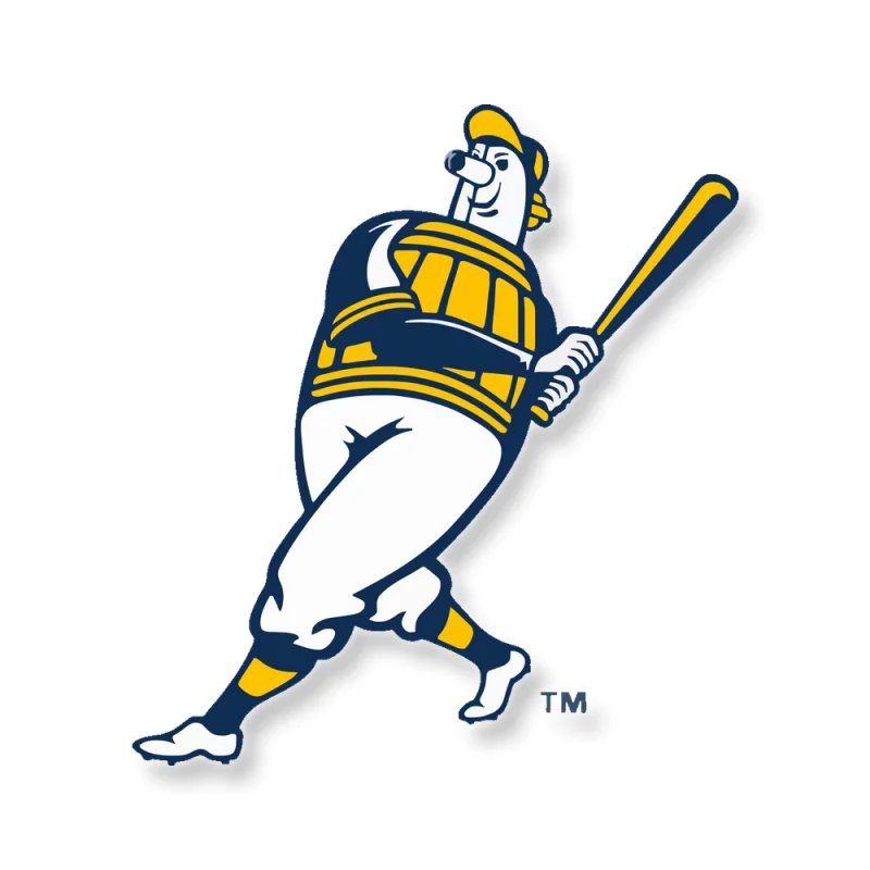 Milwaukee Brewers - Standalone Barrelman - Full Color Vinyl Sticker - Custom Size
