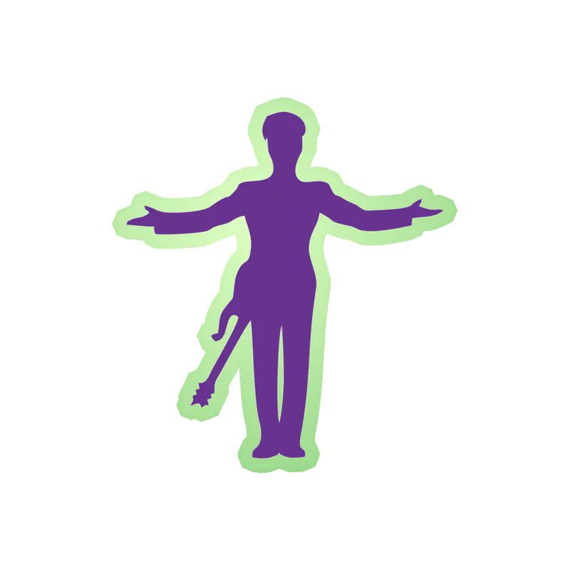 Prince - Standing - Glow in the Dark Vinyl Sticker - Custom Size