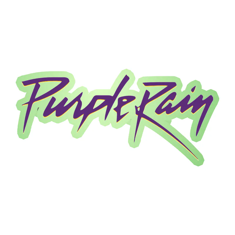 Prince - Purple Rain - Glow in the Dark Vinyl Sticker - Custom Size